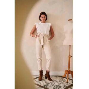 Sezane Austin Trousers Ecru NWOT